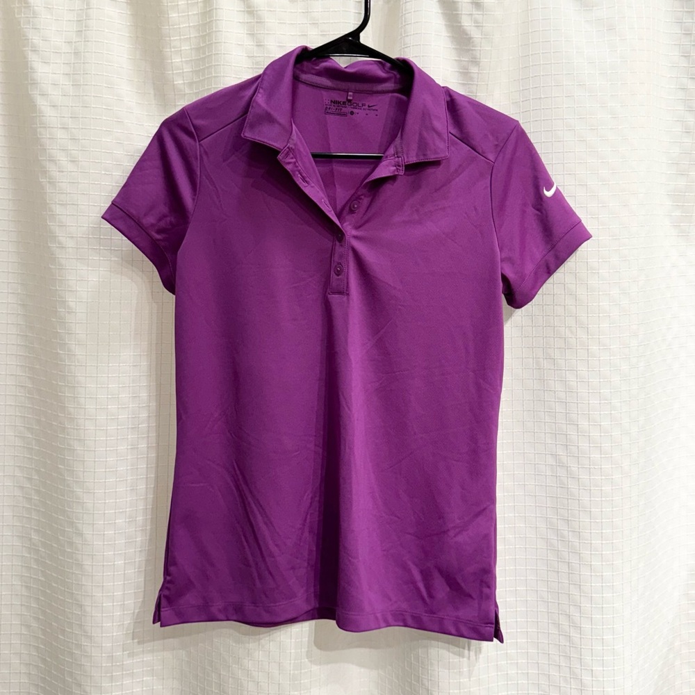 Nike Women's Purple Dri-FIT Polo Golf Top